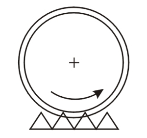 grafički  simbol zupčaste letve sa zupčanikom